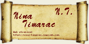 Nina Timarac vizit kartica